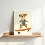 Dog on Skateboard – Nursery & Kids Canvas Wall Art