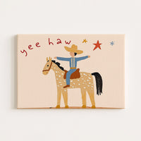 Yee Haw Cowboy Nursery Canvas Print