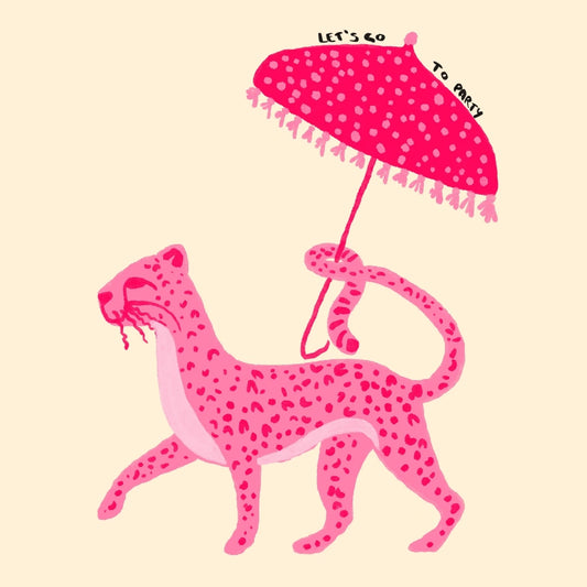 Paris Pink Leopard Wall Art – Quirky Maximalist Animal Print