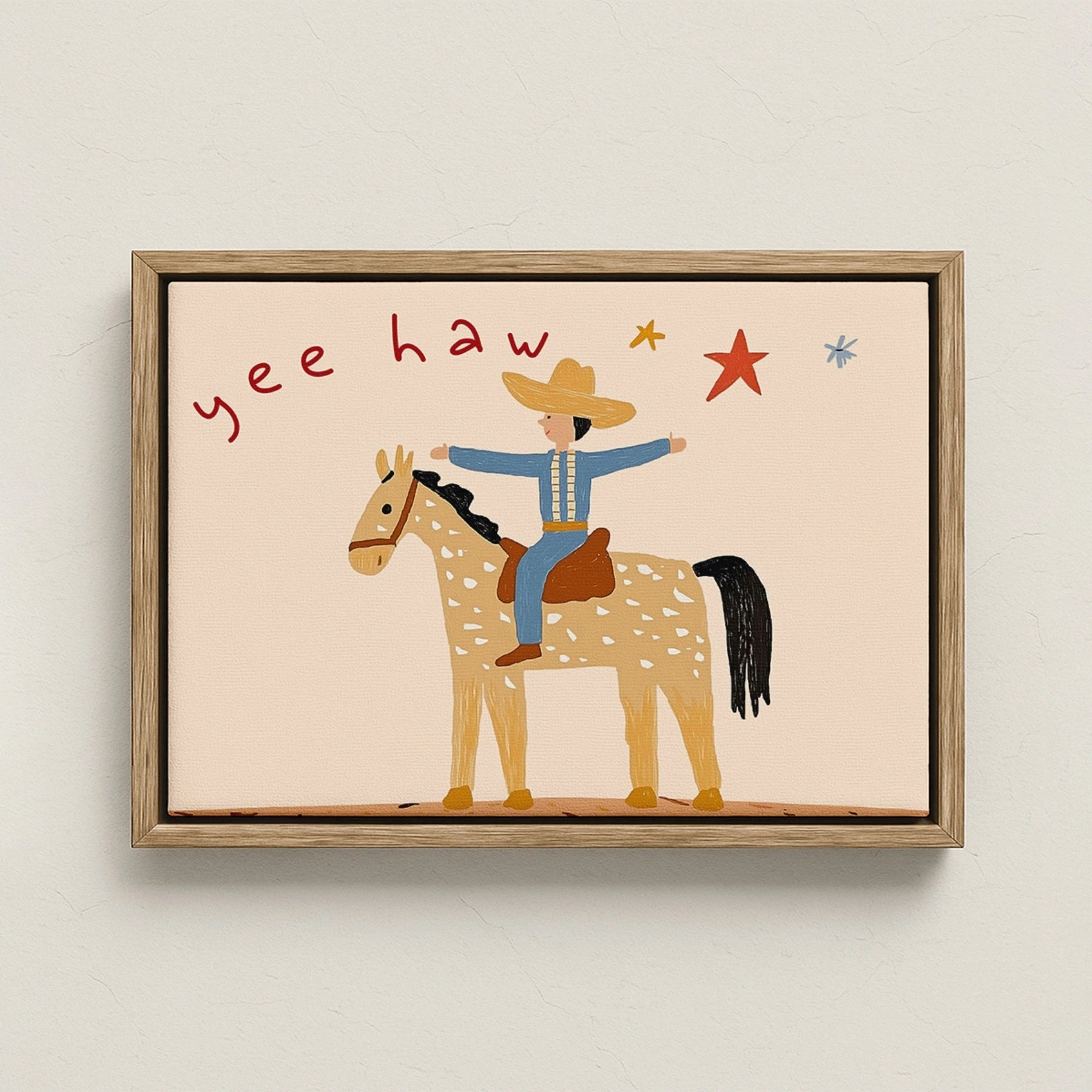 Yee Haw Cowboy Nursery Canvas Print