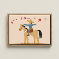 Yee Haw Cowboy Nursery Canvas Print