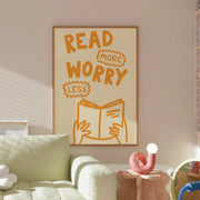Read More Worry Less - Poster letterario