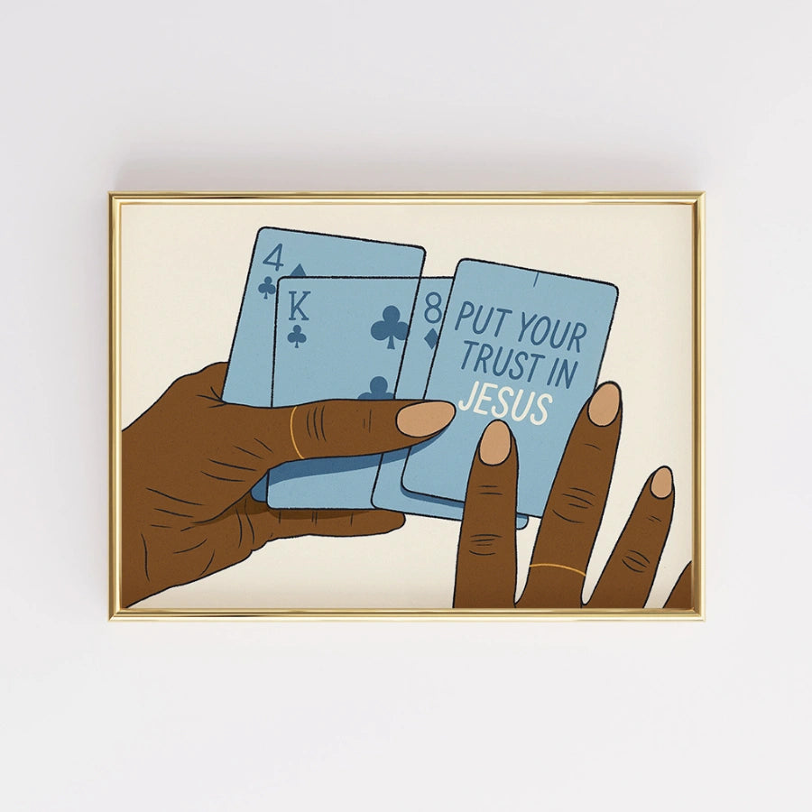 Cartes à jouer « Mettez votre confiance en Jésus » – Jeu basé sur la foi chrétienne