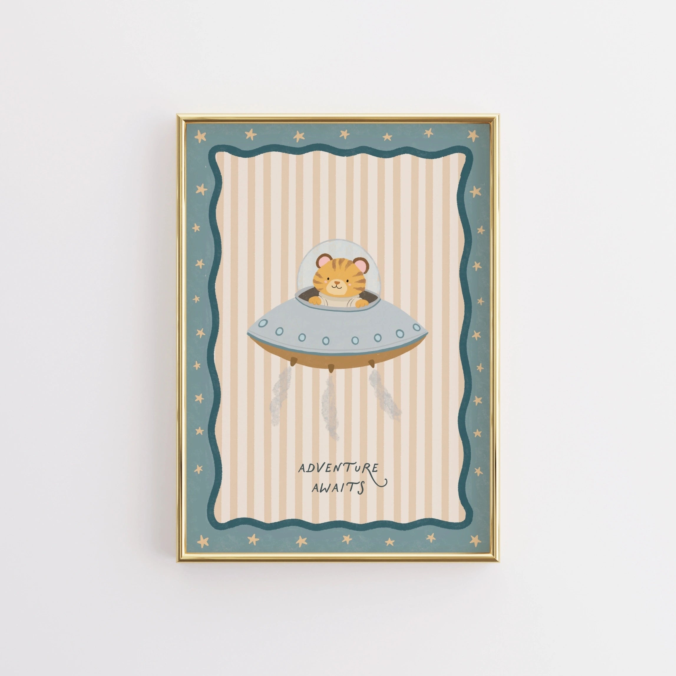 Stampa per bambini di tigre UFO