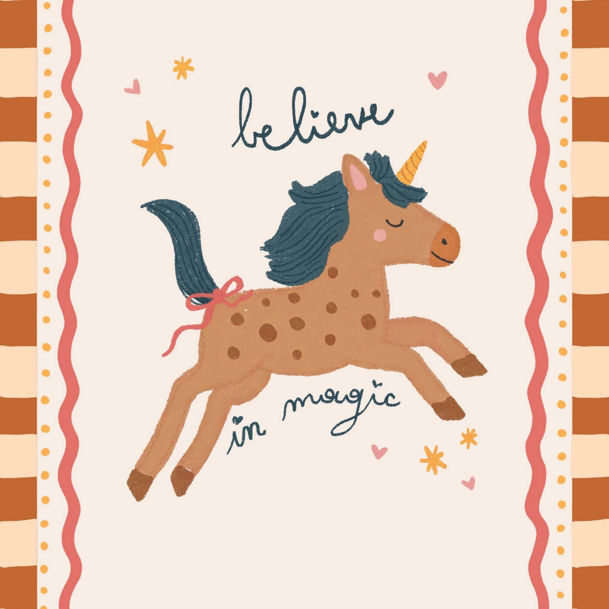 Stampa per cameretta unicorno