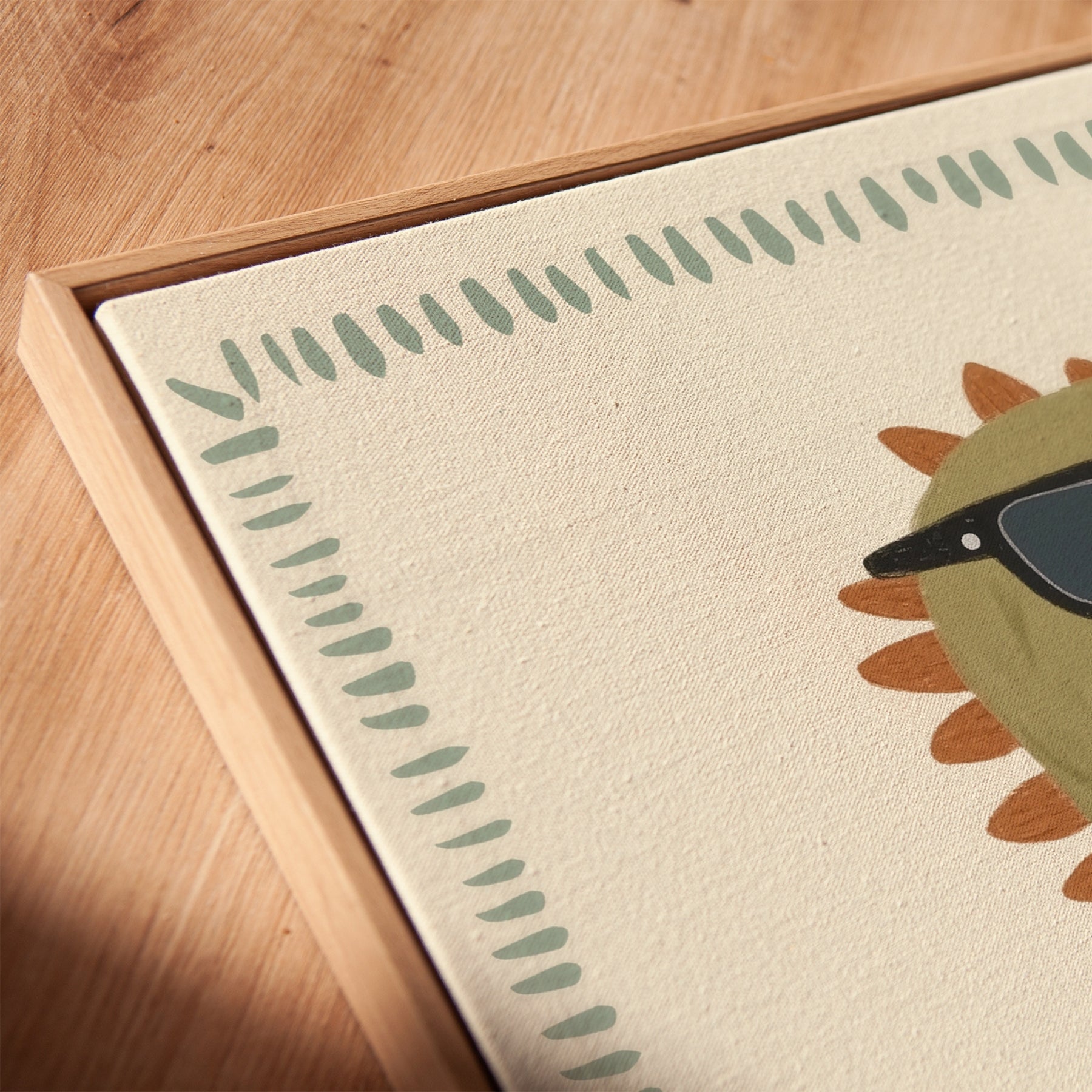 Cool Dinosaur Skateboard Nursery Canvas Print