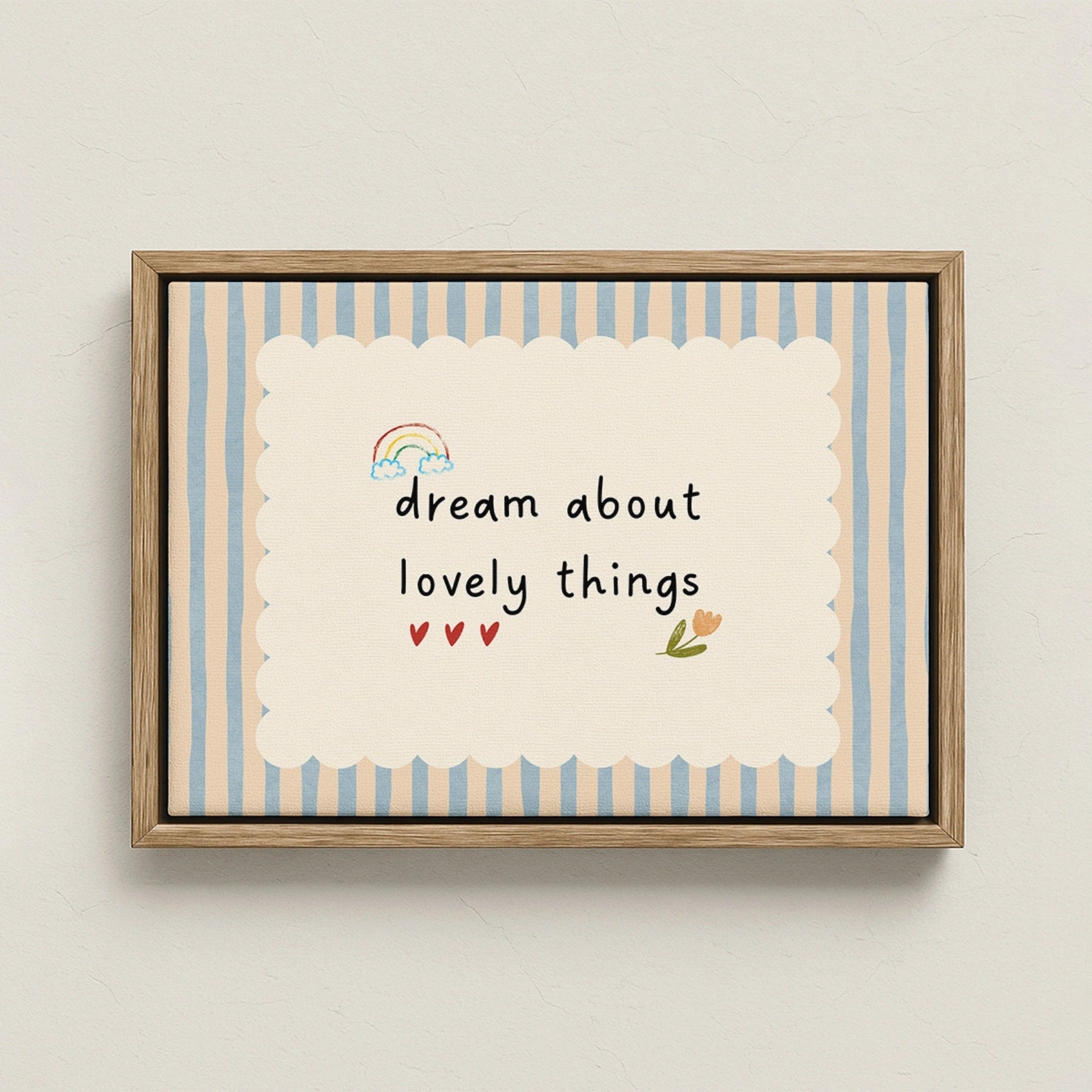 Whimsical Quote – Décoration murale sur toile pour chambre de bébé et d’enfant