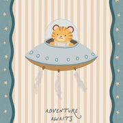 Tiger UFO – Nursery & kids wall art