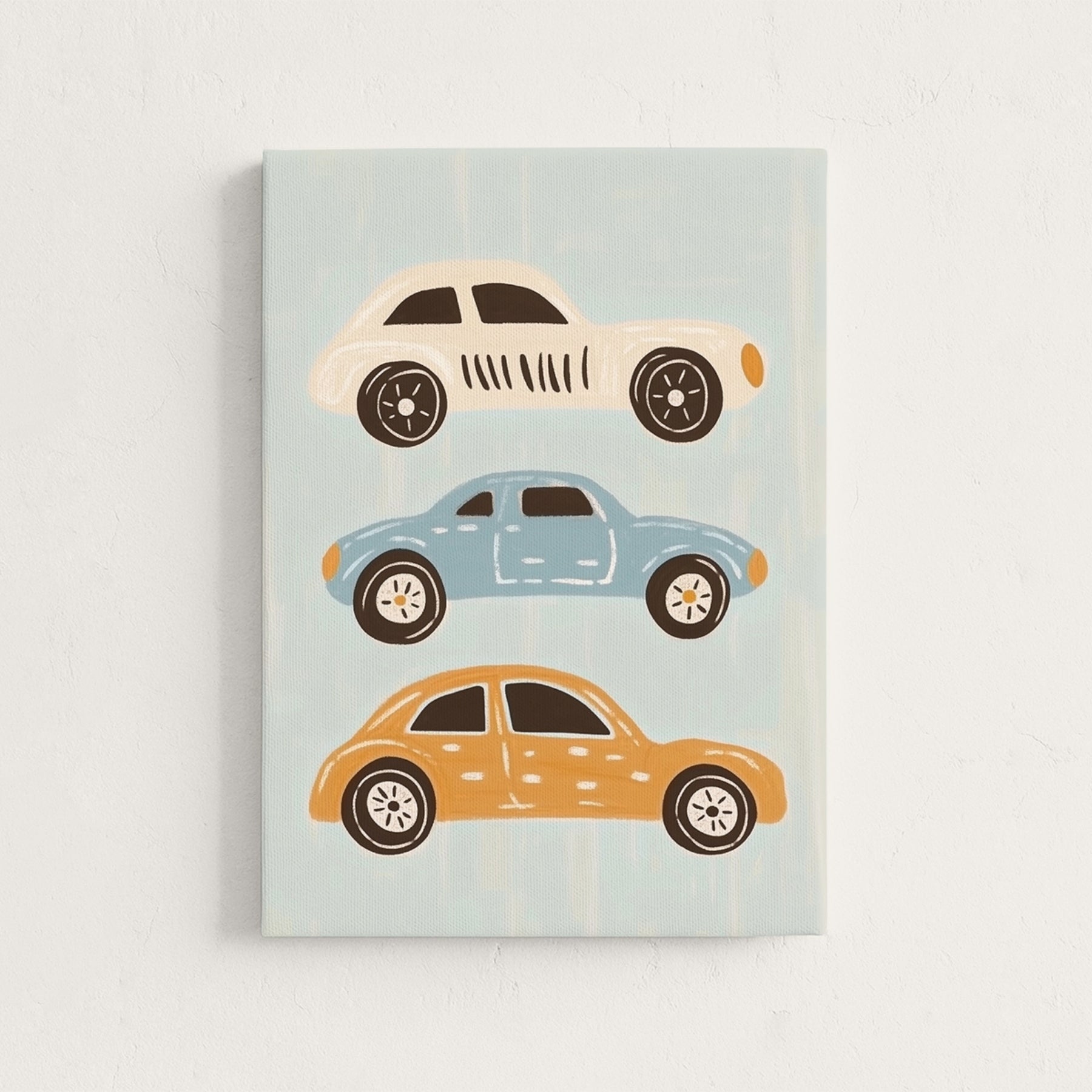 Vintage Cars Nursery Canvas Print