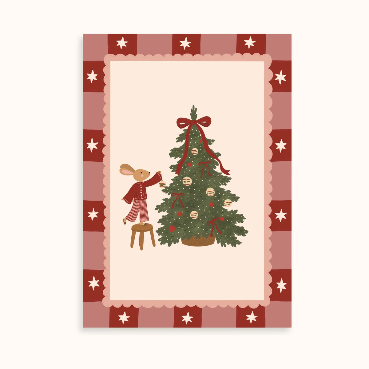 Weihnachtshase und O Holy Night – 3er-Set Weihnachtsposter