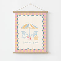 Poster costiero di spiaggia