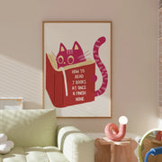 Cat Reading – Bookish Wall Art