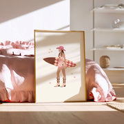 Coastal Cowgirl Surfer Girl - Poster costiero