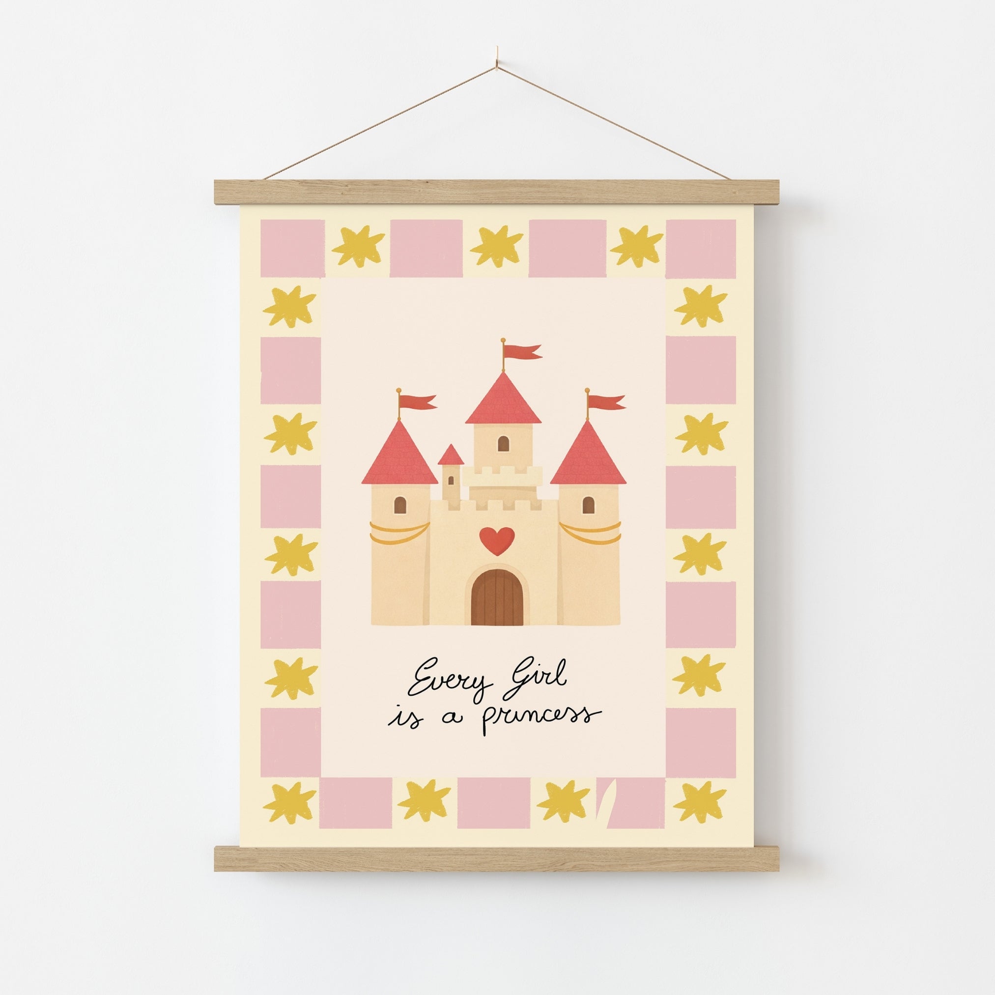 Fairytale Castle Wall Art, Girls Room Decor