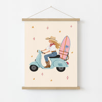 Affiche de Vespa surf
