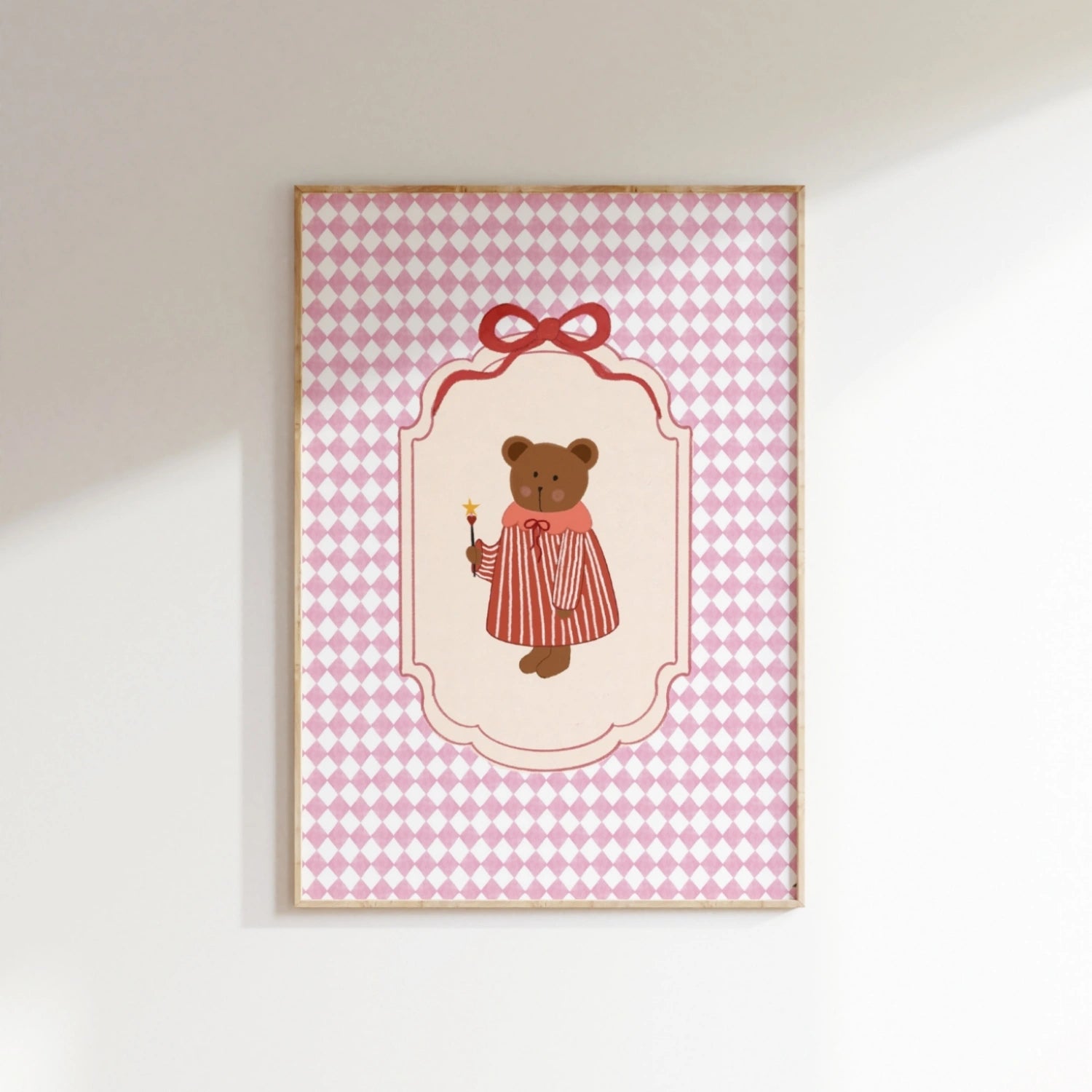 Teddy Bear Nursery Wall Art, Girls Room Decor
