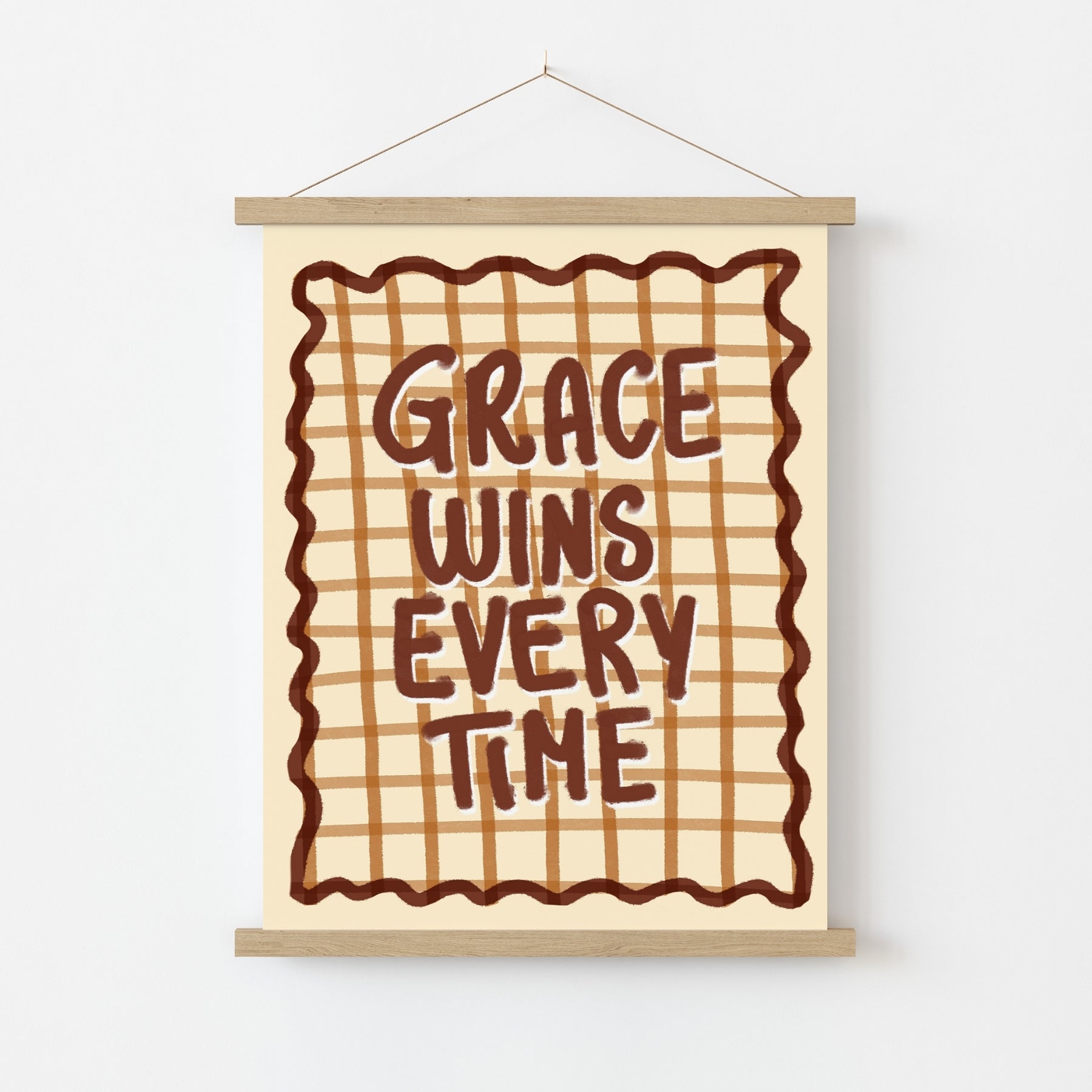 Grace Wins Every Time Wall Art - Christian Autumn Print, Christian Wall Decor