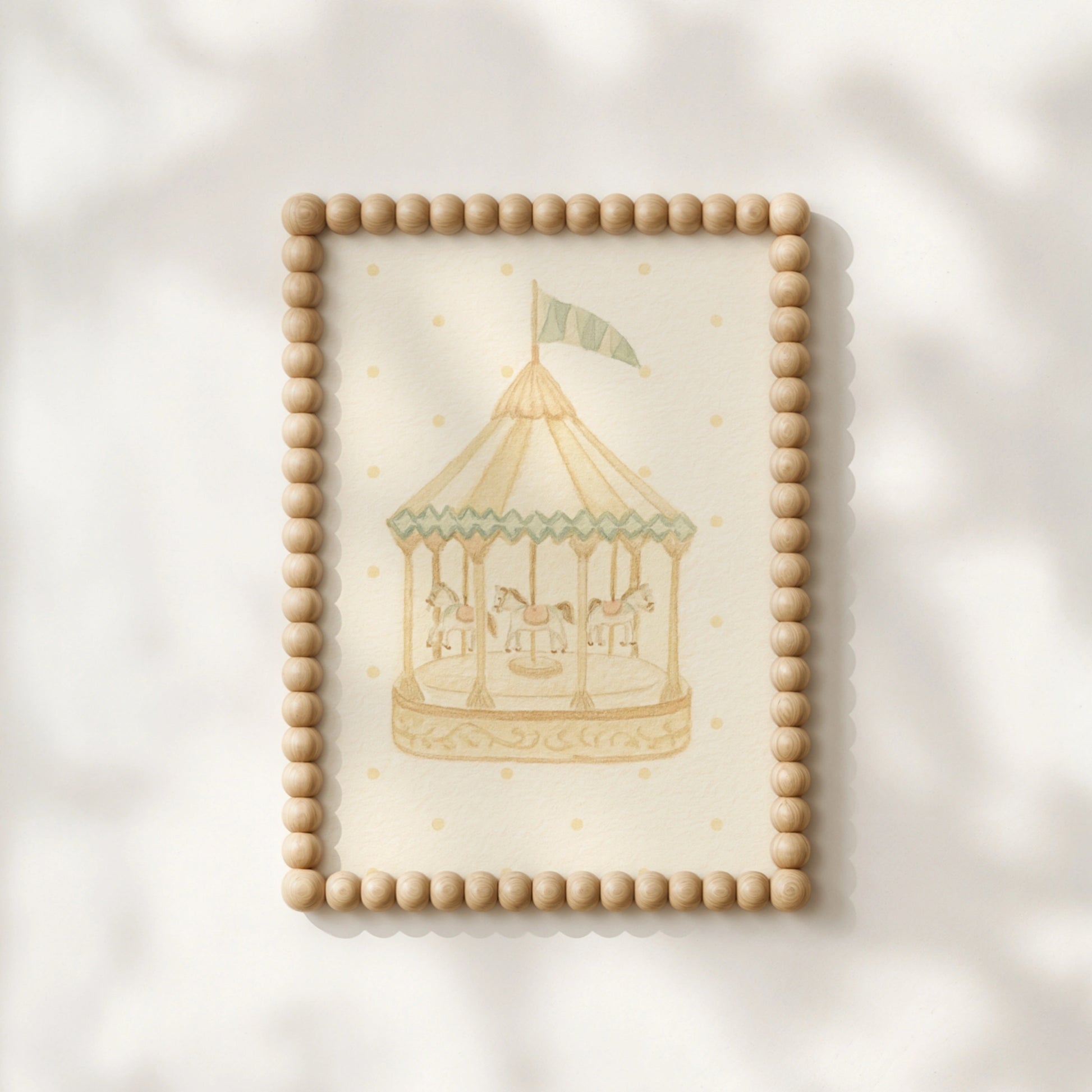 Vintage Carousel Nursery Print, Vintage Nursery Decor