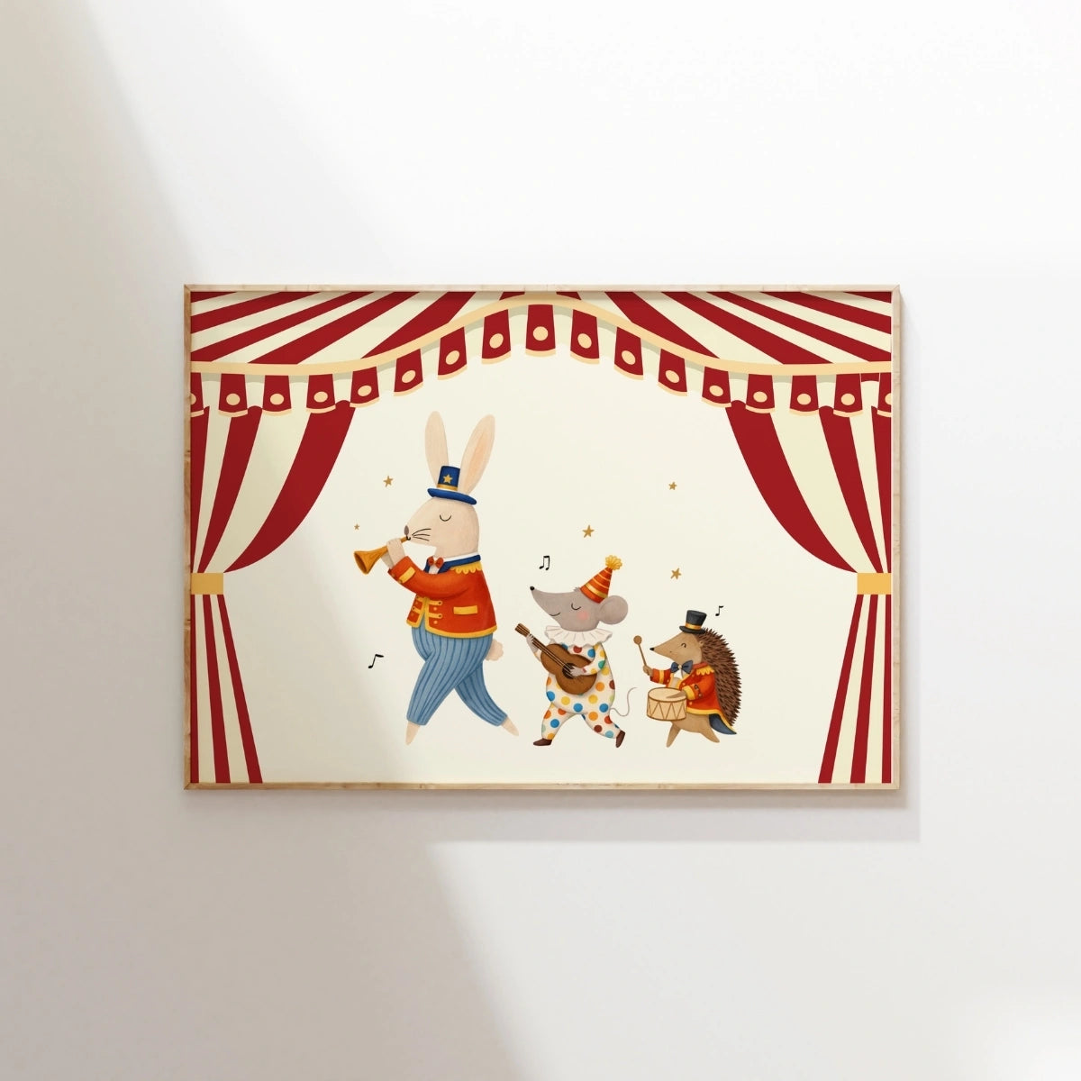 Circus Stage Nursery Print, Circus Nursery Decor