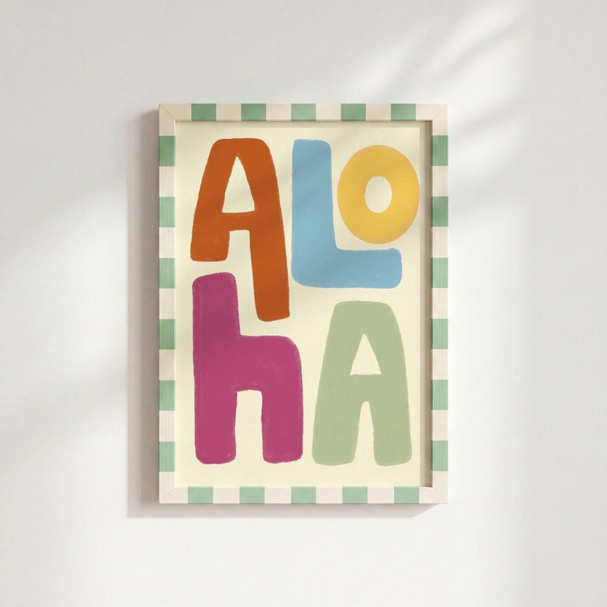 Colorful Tropical Typography Print, Coastal Wall Decor