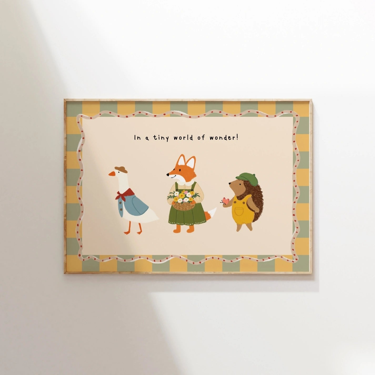 Woodland Animals Nursery Print, Whimsical Kids Decor