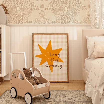 Long Live Cowboy Nursery Print - Western Kids Wall Art