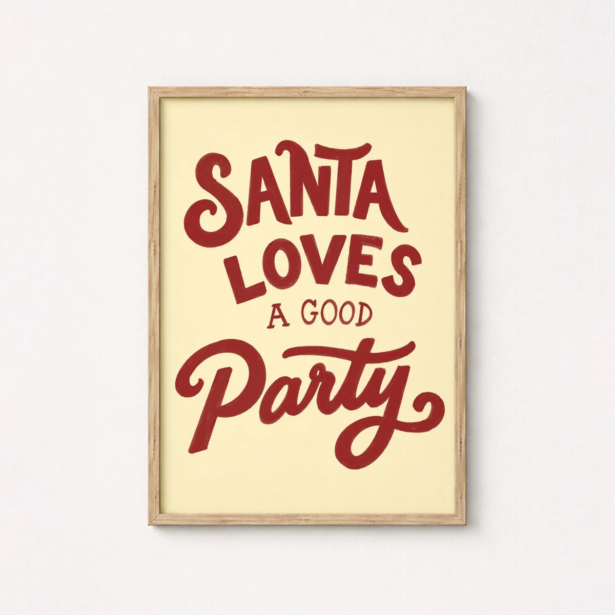 Santa Loves a Good Party – Póster de Navidad