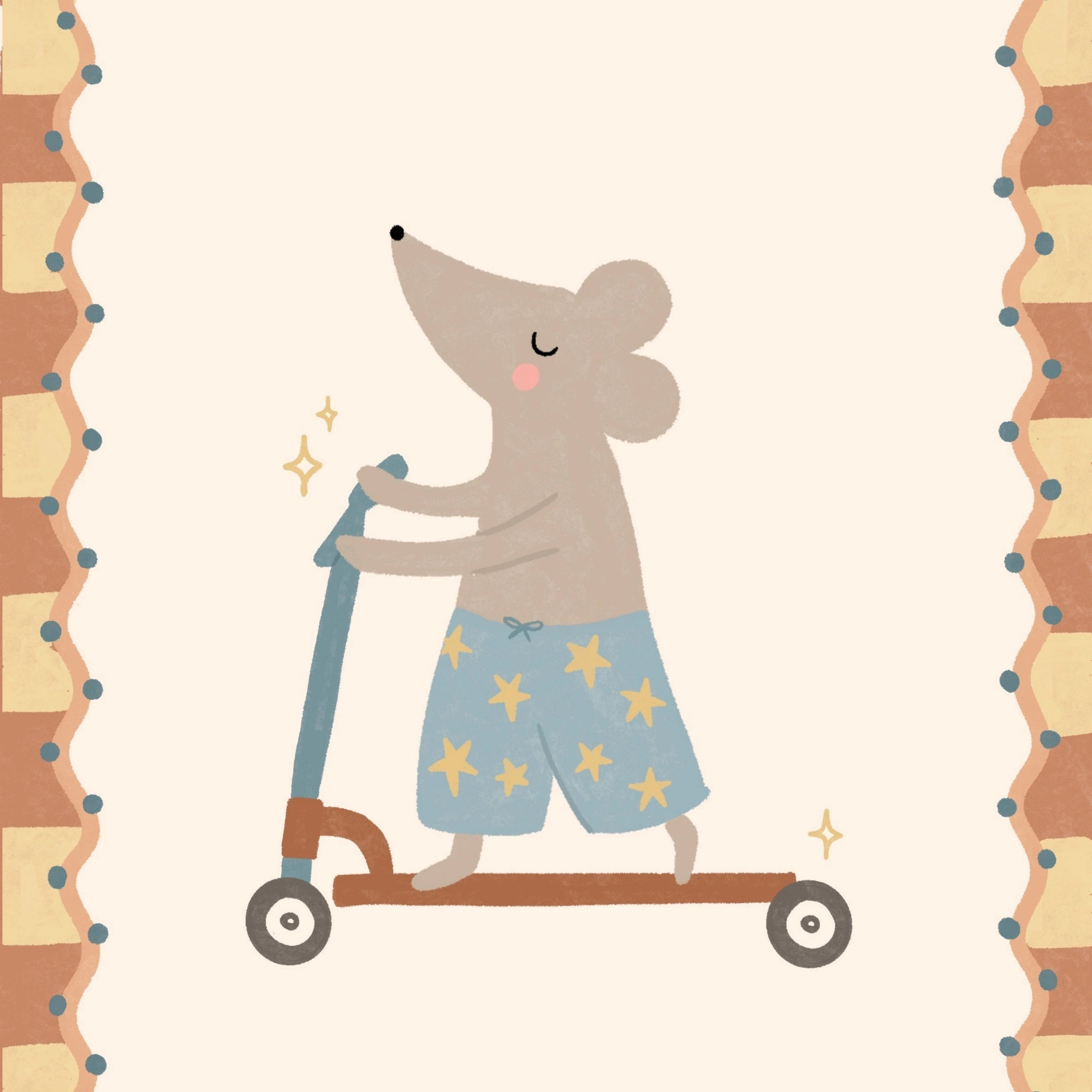 Stampa per bambini con animali teneri