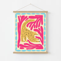 Stampa murale leopardo - Stampa della giungla costiera