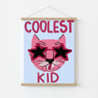 Coolest Kid Wall Art – Fun Cat Poster for Kids Room