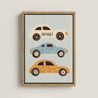 Vintage Cars Nursery Canvas Print