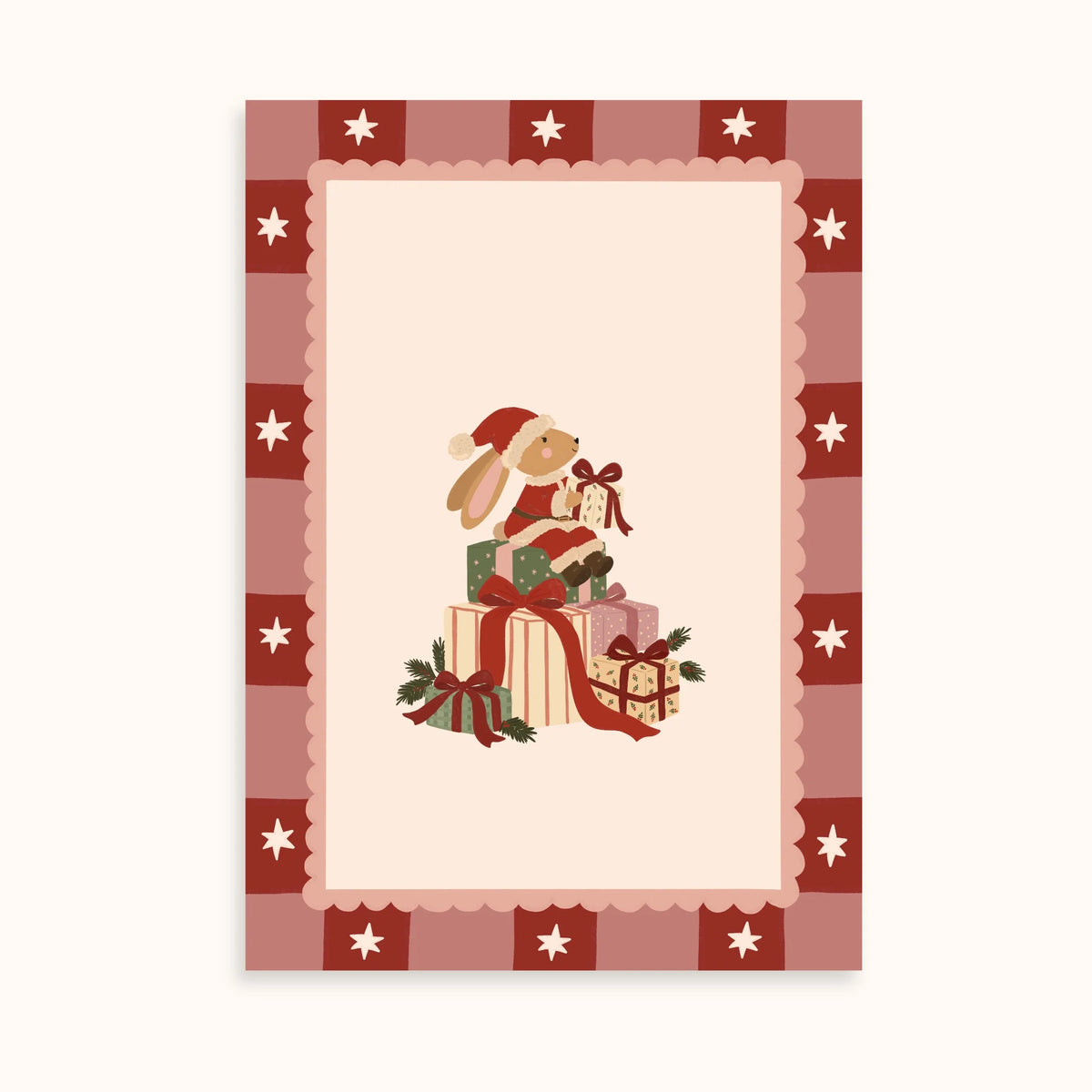Weihnachtshase und O Holy Night – 3er-Set Weihnachtsposter