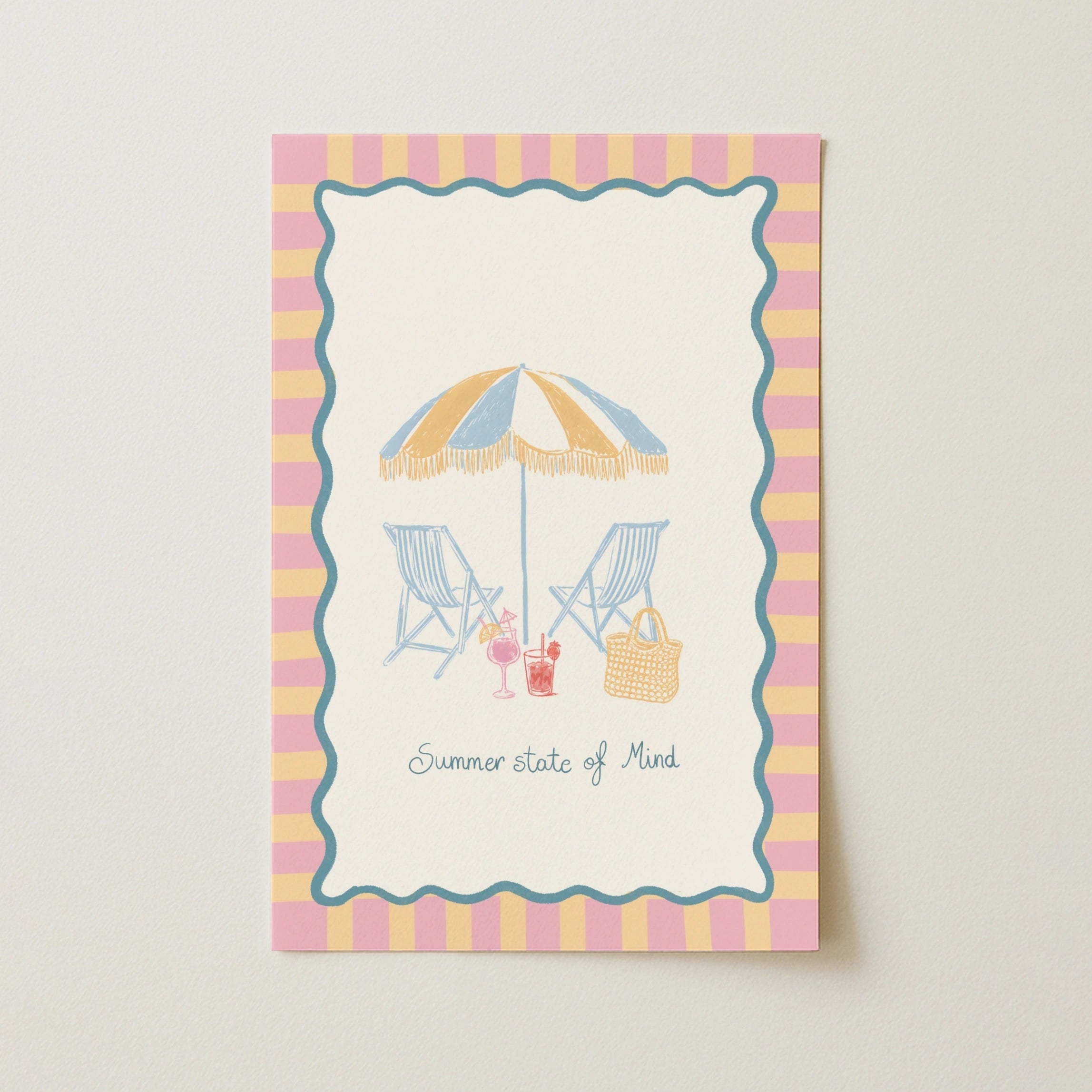 Poster costiero di spiaggia