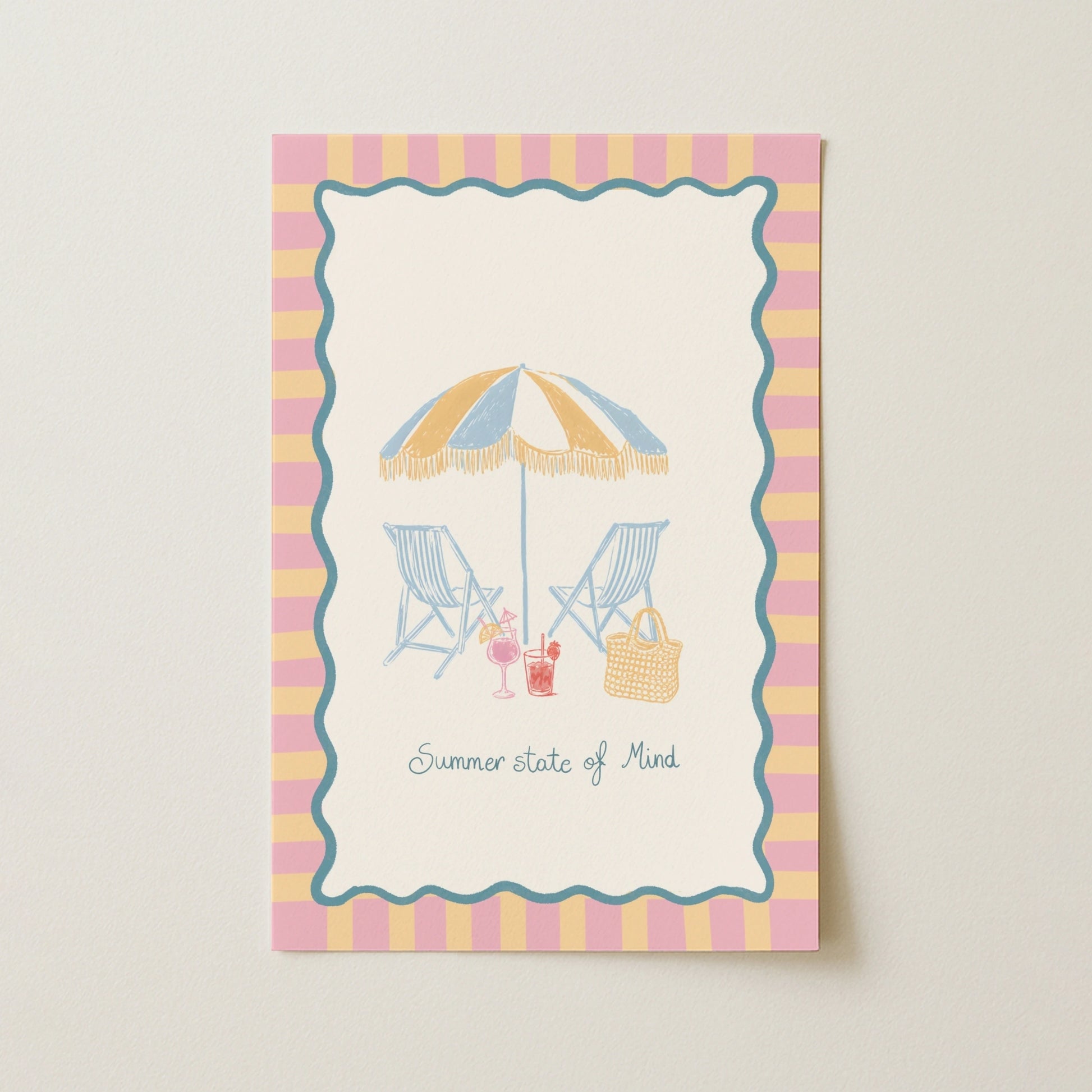 Poster costiero di spiaggia