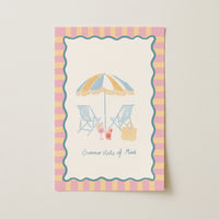 Poster costiero di spiaggia