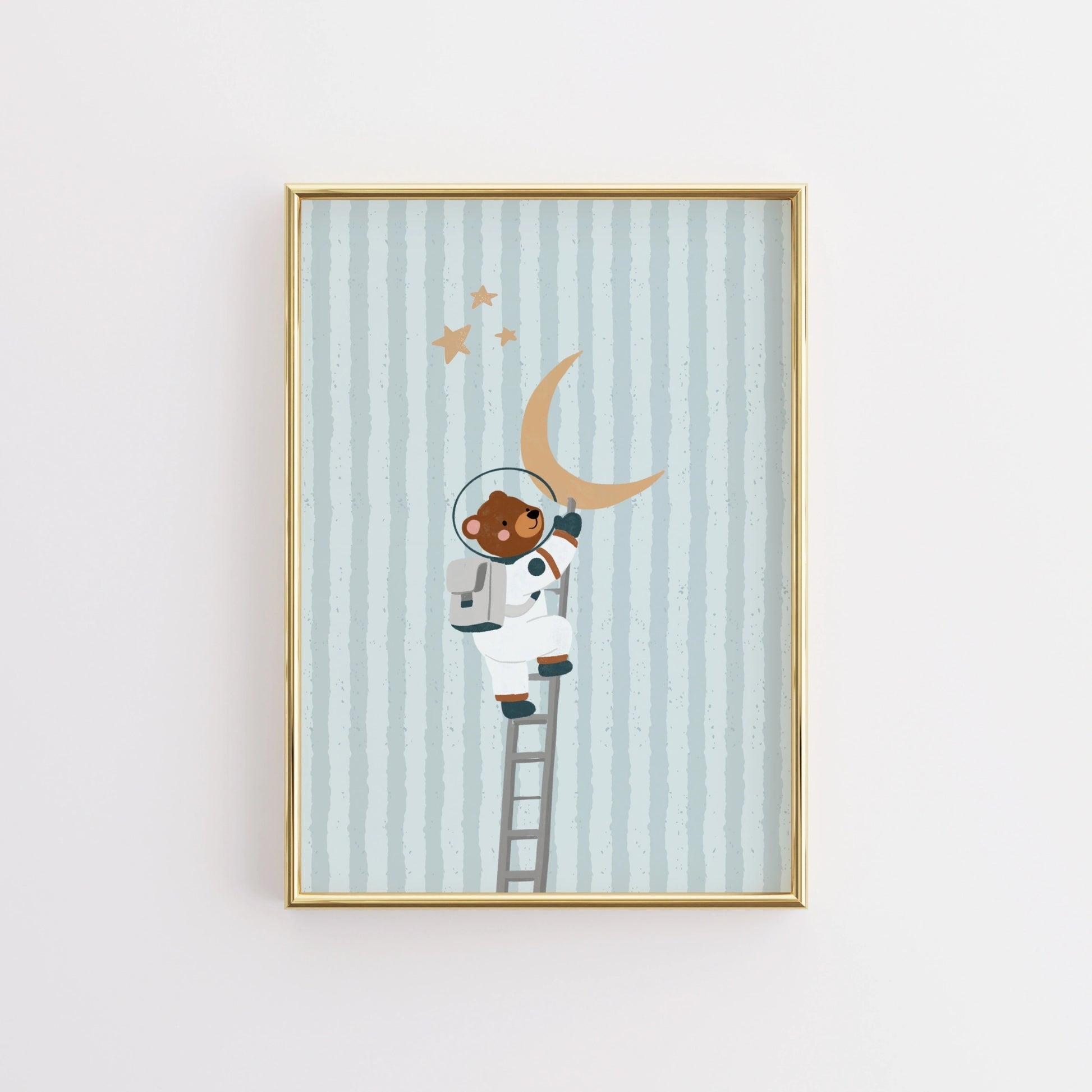 Bear Astronaut Moon Print