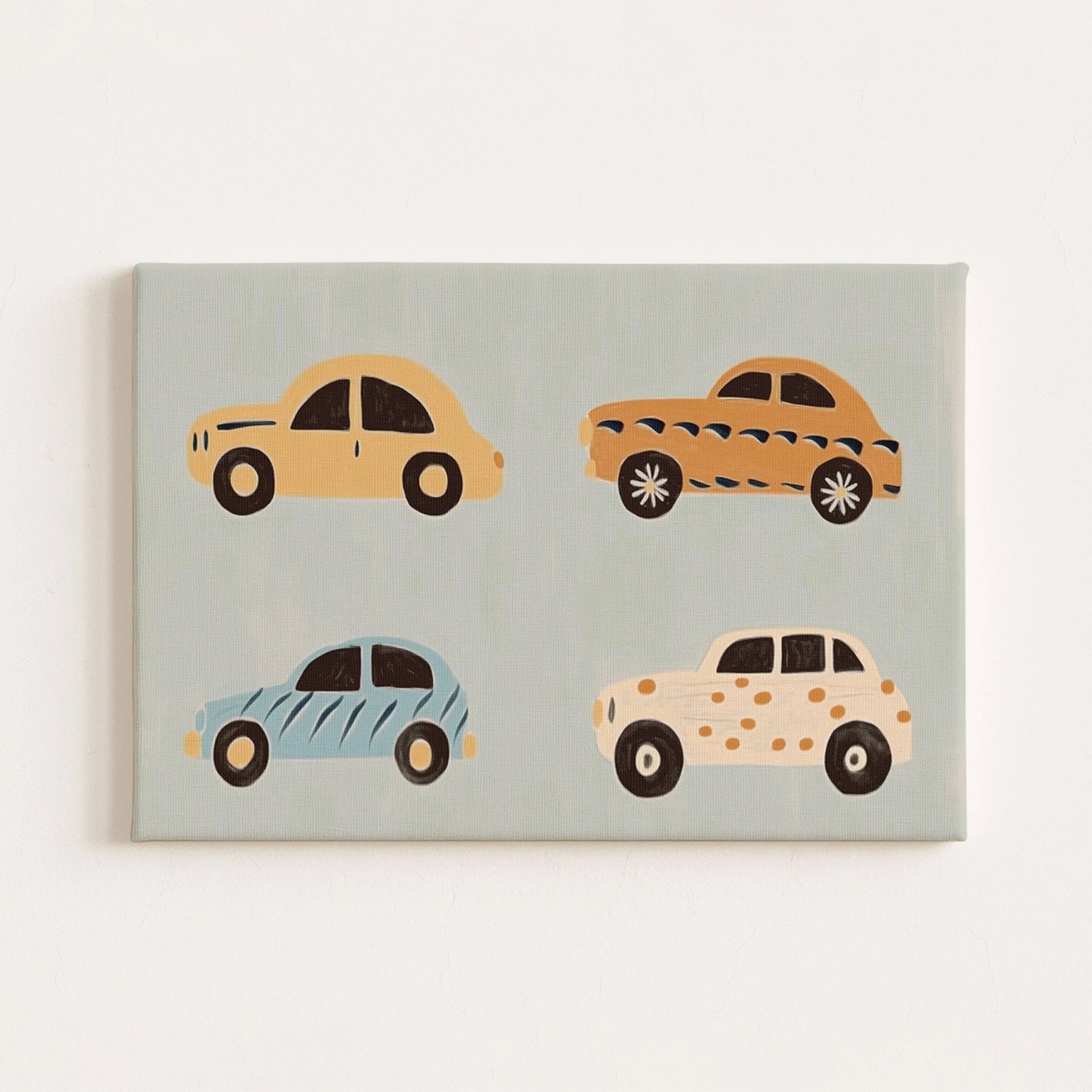Colorful Cars Nursery Canvas Print