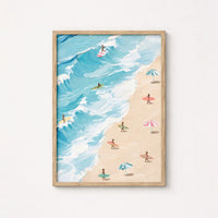 Surf Beach Wall Art, Coastal Wall Decor