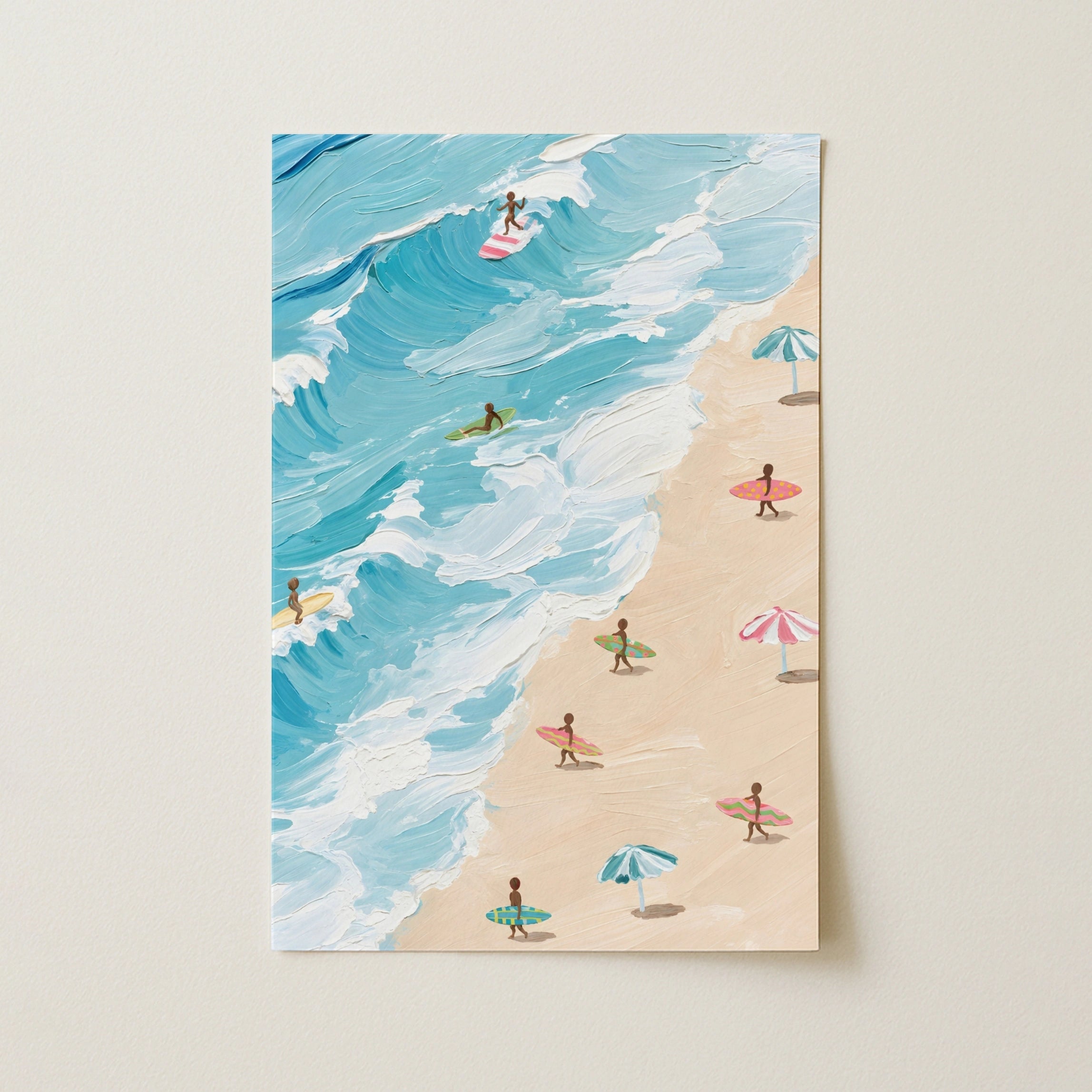 Surf Beach Wall Art, Coastal Wall Decor
