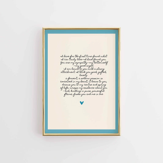 Jane Eyre Quote Wall Art – Romantic Literary Printable