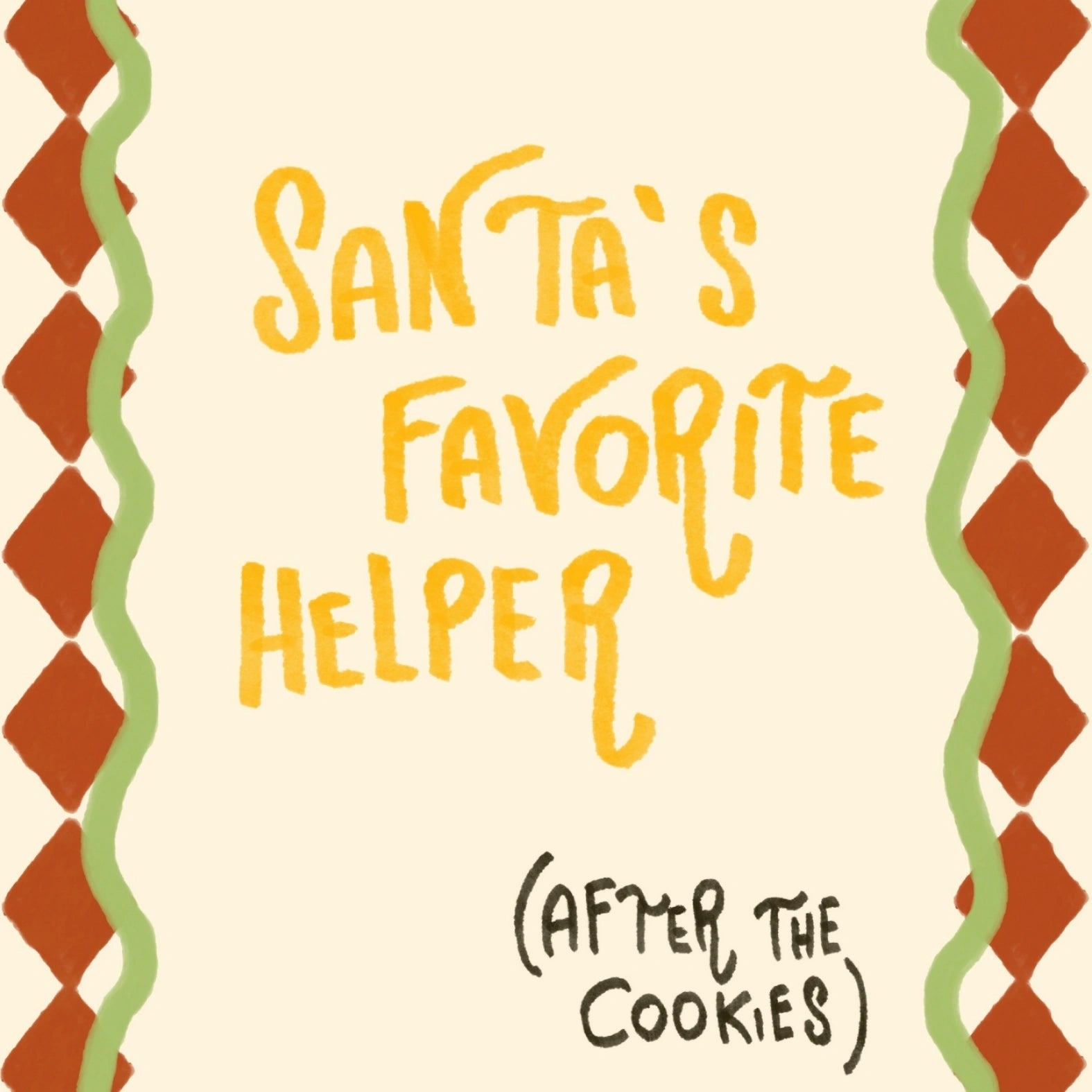 Santa’s Favorite Helper Christmas Print