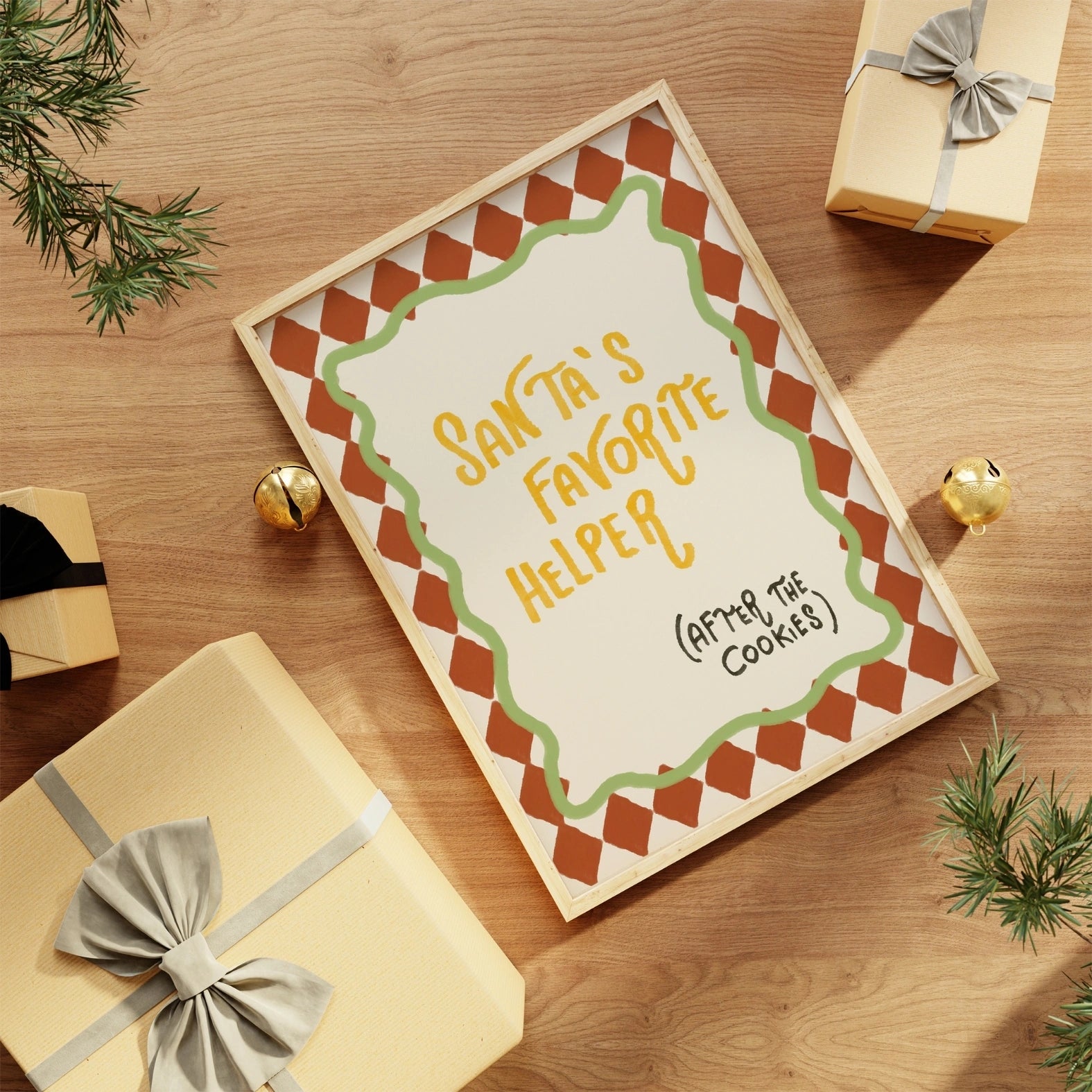 Santa’s Favorite Helper Christmas Print