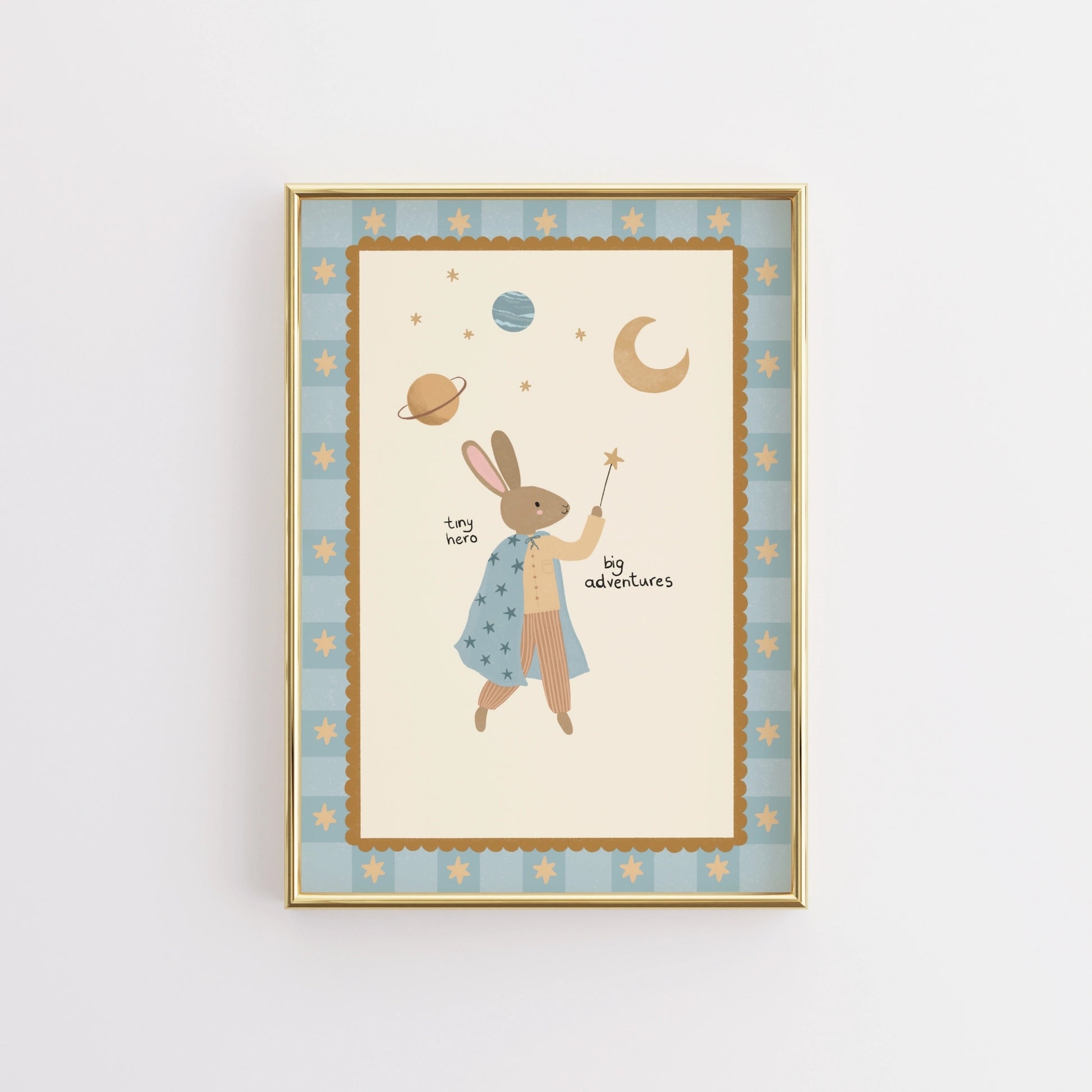 Space Bunny Nursery Wall Art