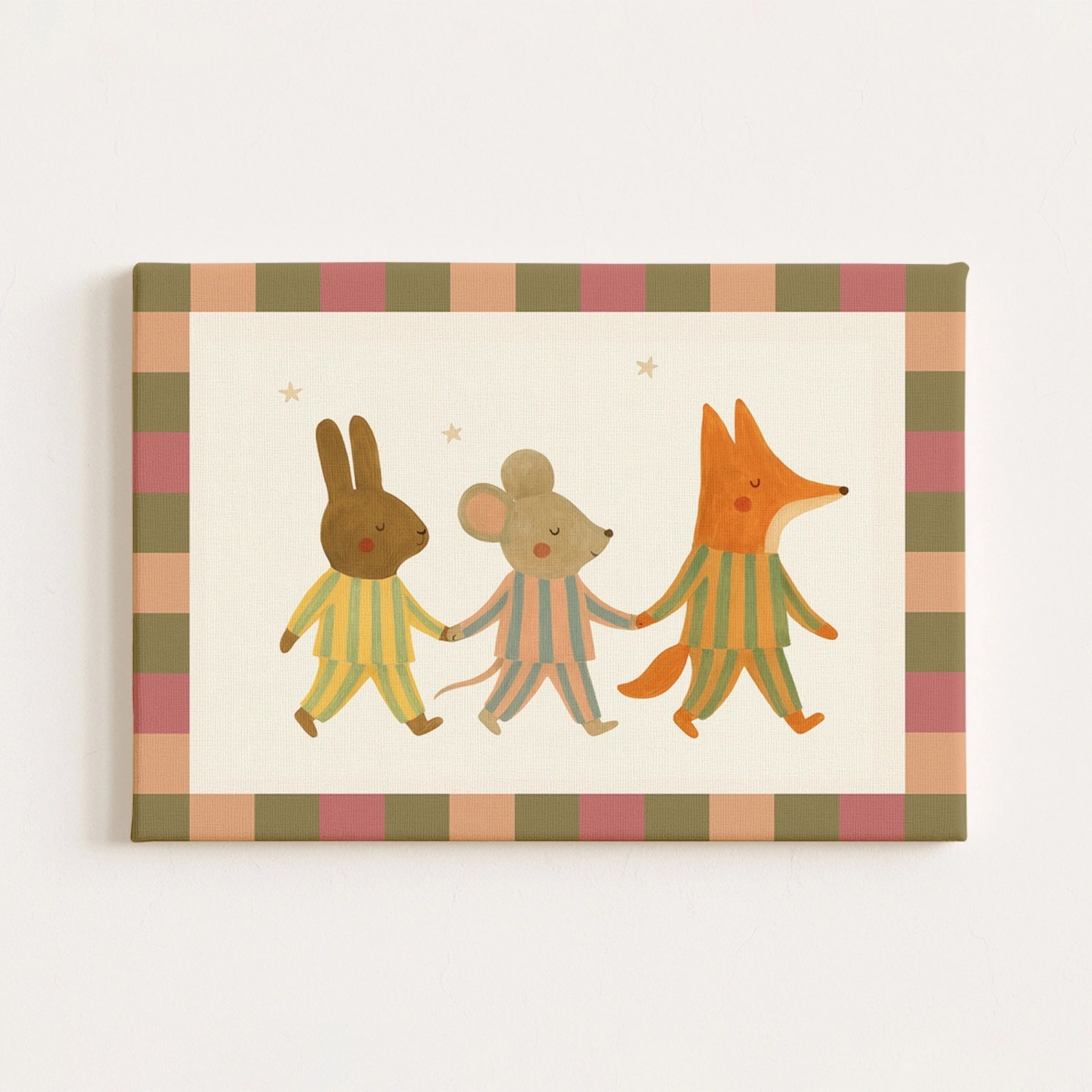Impression sur toile pour chambre d'enfant « Amis des animaux »