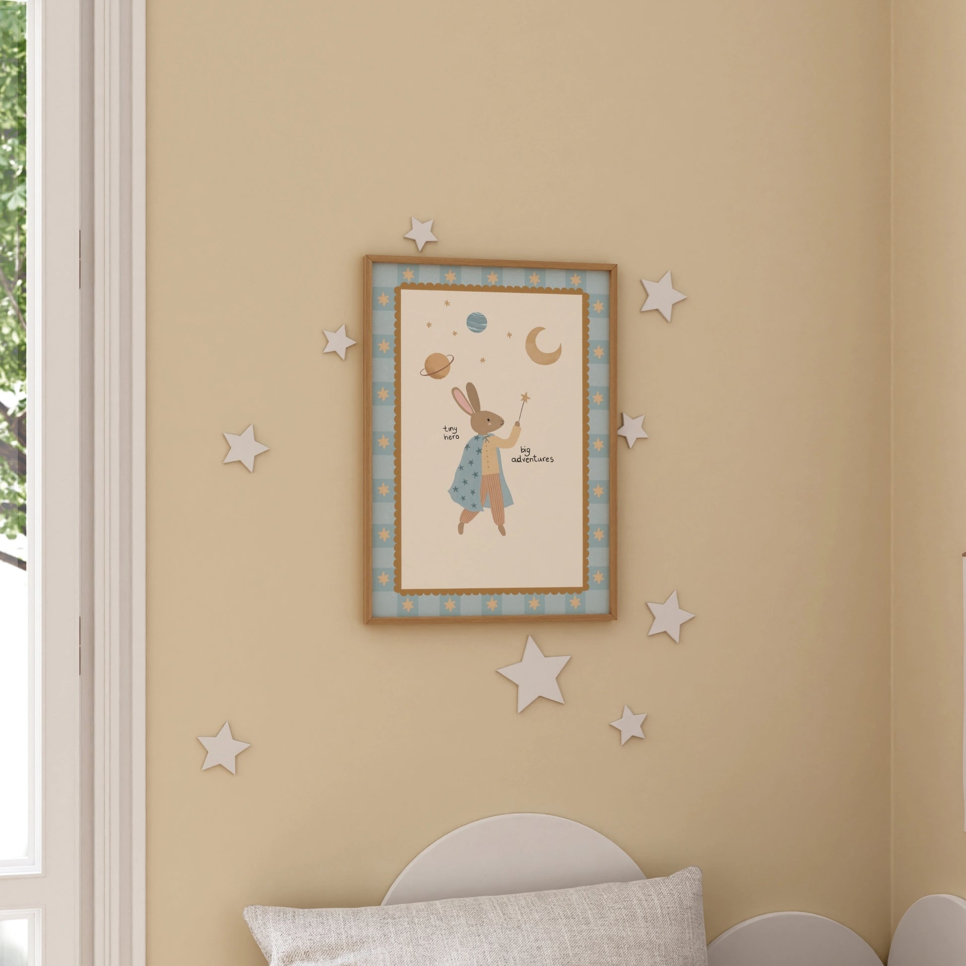 Space Bunny Nursery Wall Art