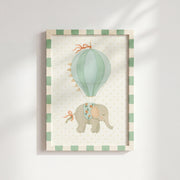 Elephant Hot Air Balloon – Nursery & kids wall art
