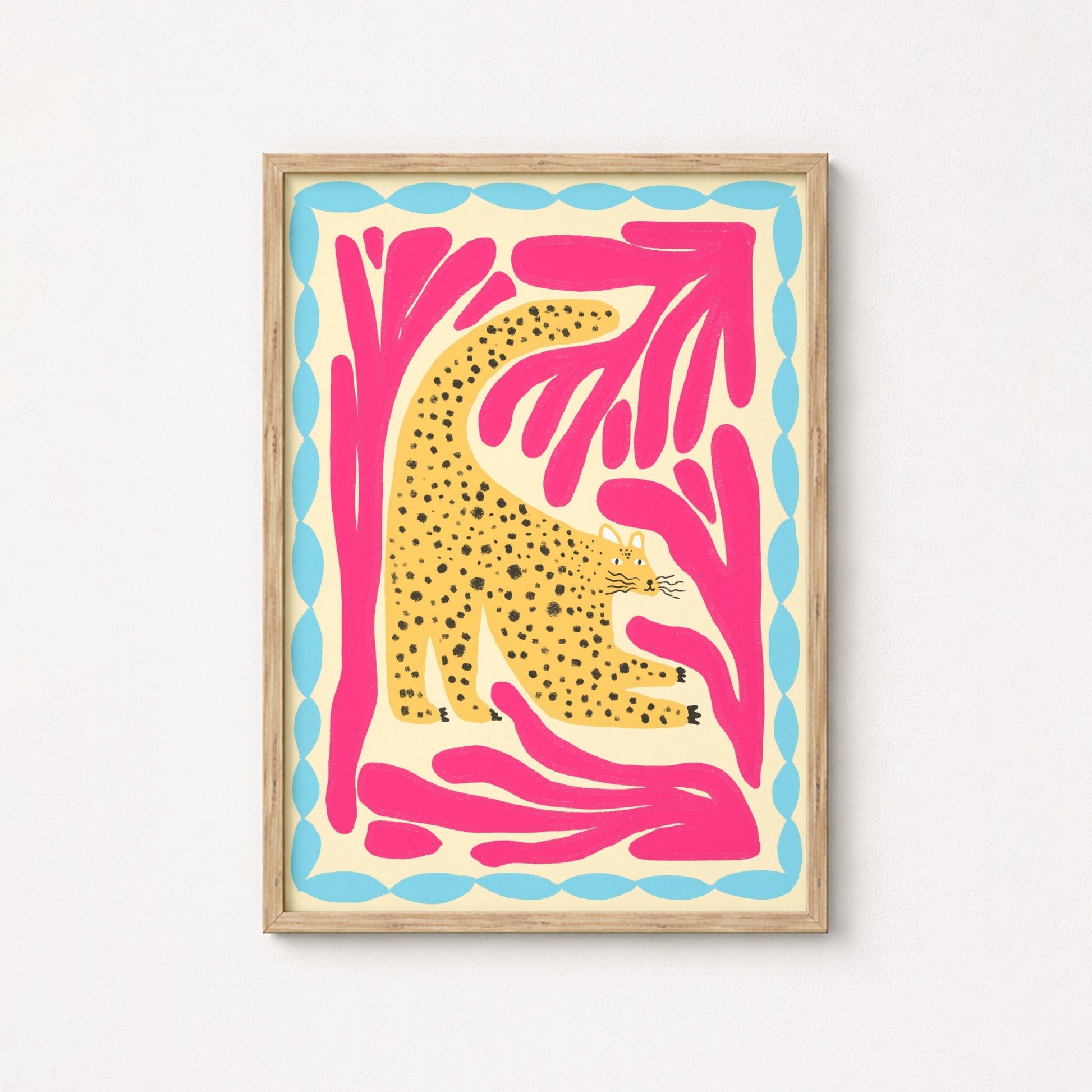 Stampa murale leopardo - Stampa della giungla costiera