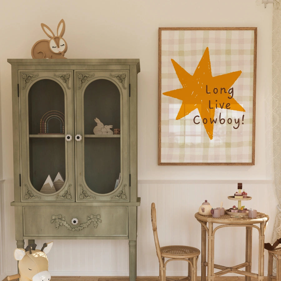 Long Live Cowboy Nursery Print - Western Kids Wall Art