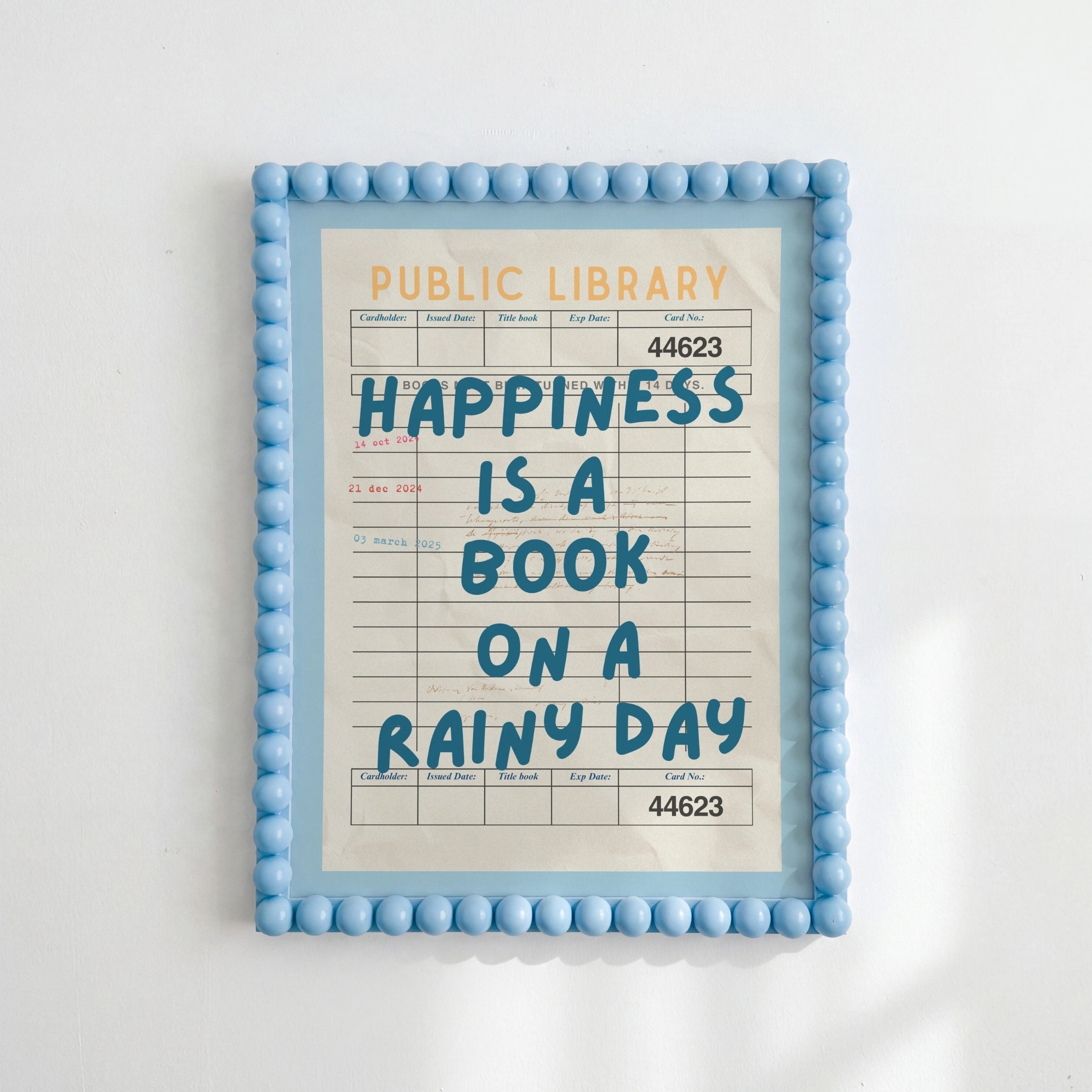 Book on a Rainy Day Print – Retro Library Wall Art