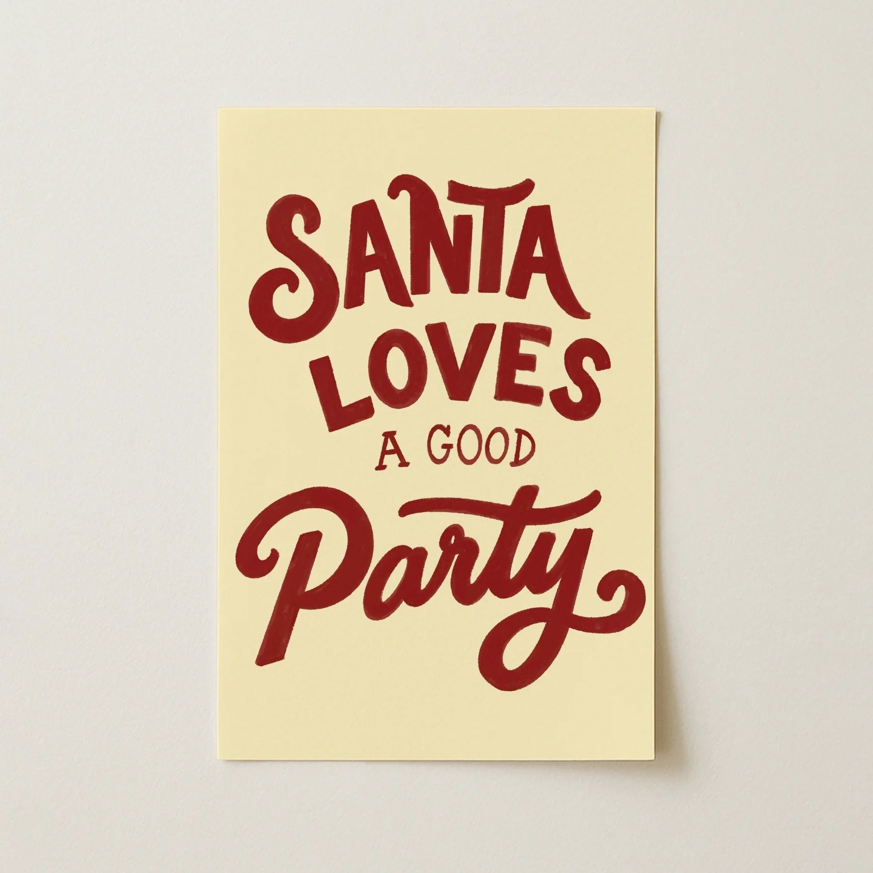 Santa Loves a Good Party – Póster de Navidad